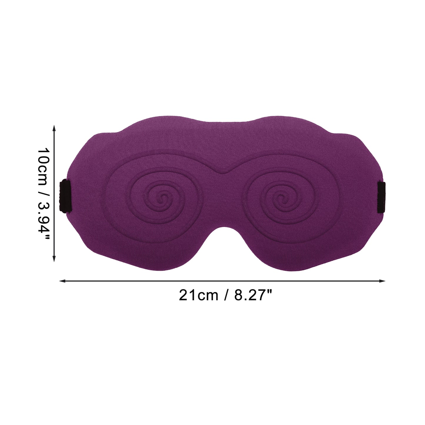 Soft Curved Shape 3D Eye Mask for Travel Office Purplish Red