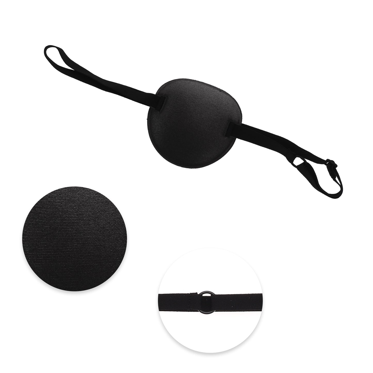 Soft Ring Buckle Shape 3D Eye Mask Single Eye Shade Cover Black