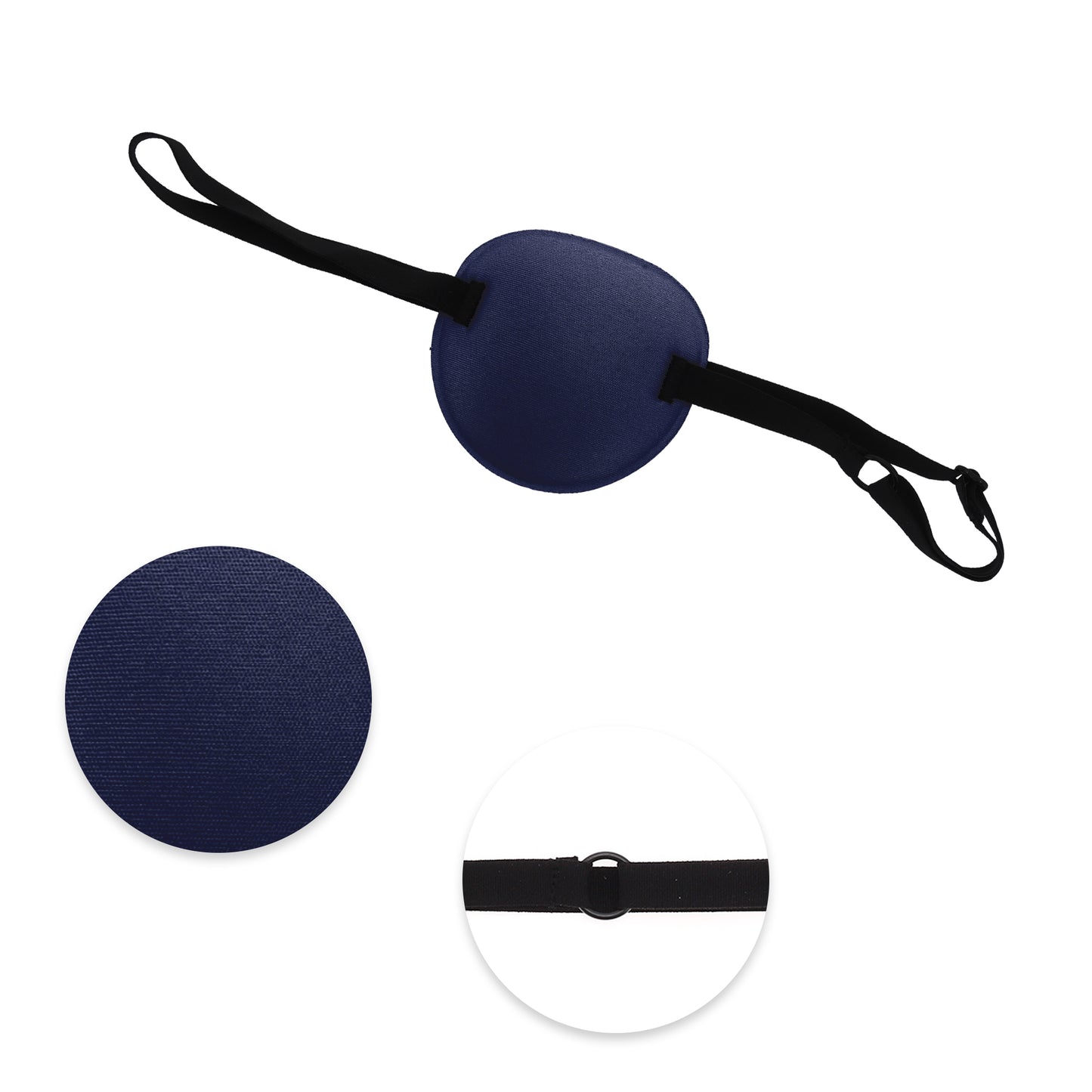 Soft Ring Buckle Shape 3D Eye Mask Single Eye Shade Cover Blue