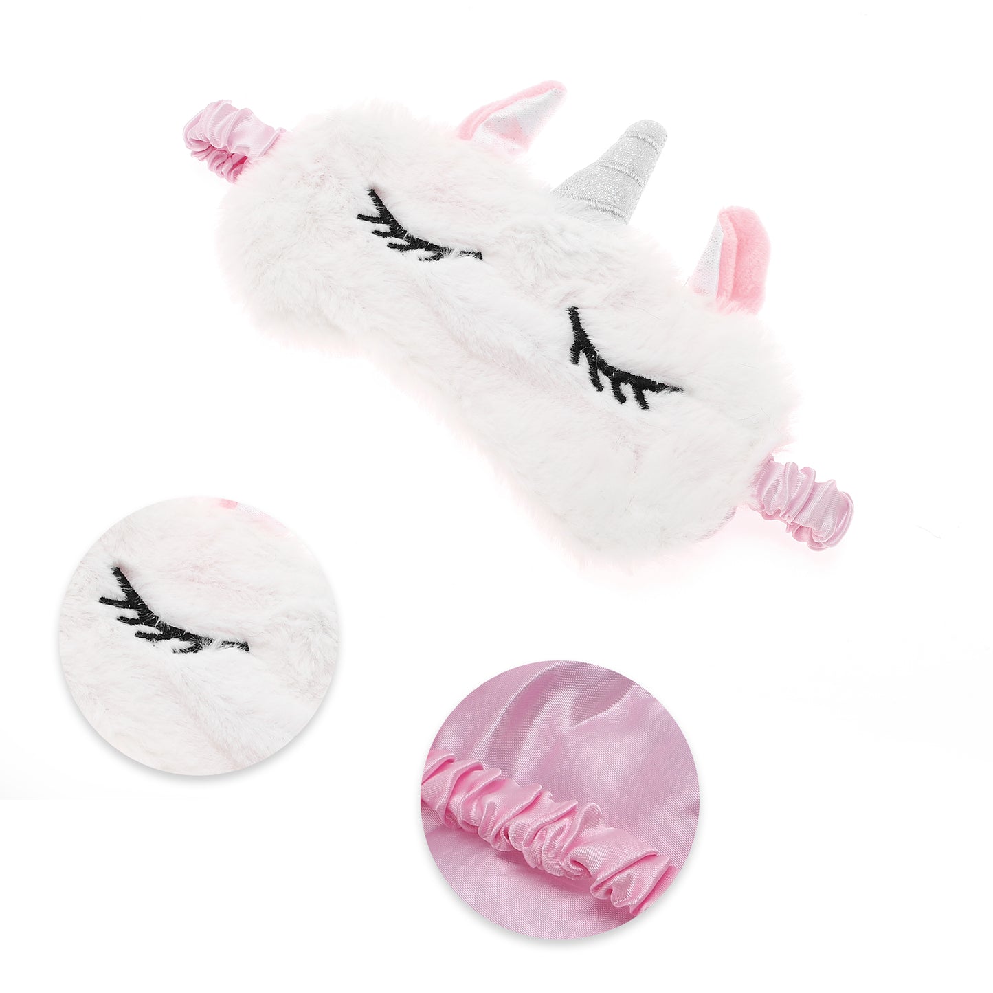 Cartoon Sleep Mask Soft Eye Shade Cover for Rest White