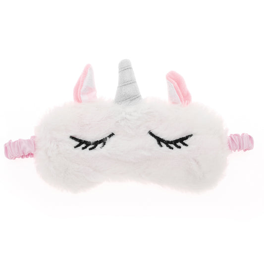 Cartoon Sleep Mask Soft Eye Shade Cover for Rest White
