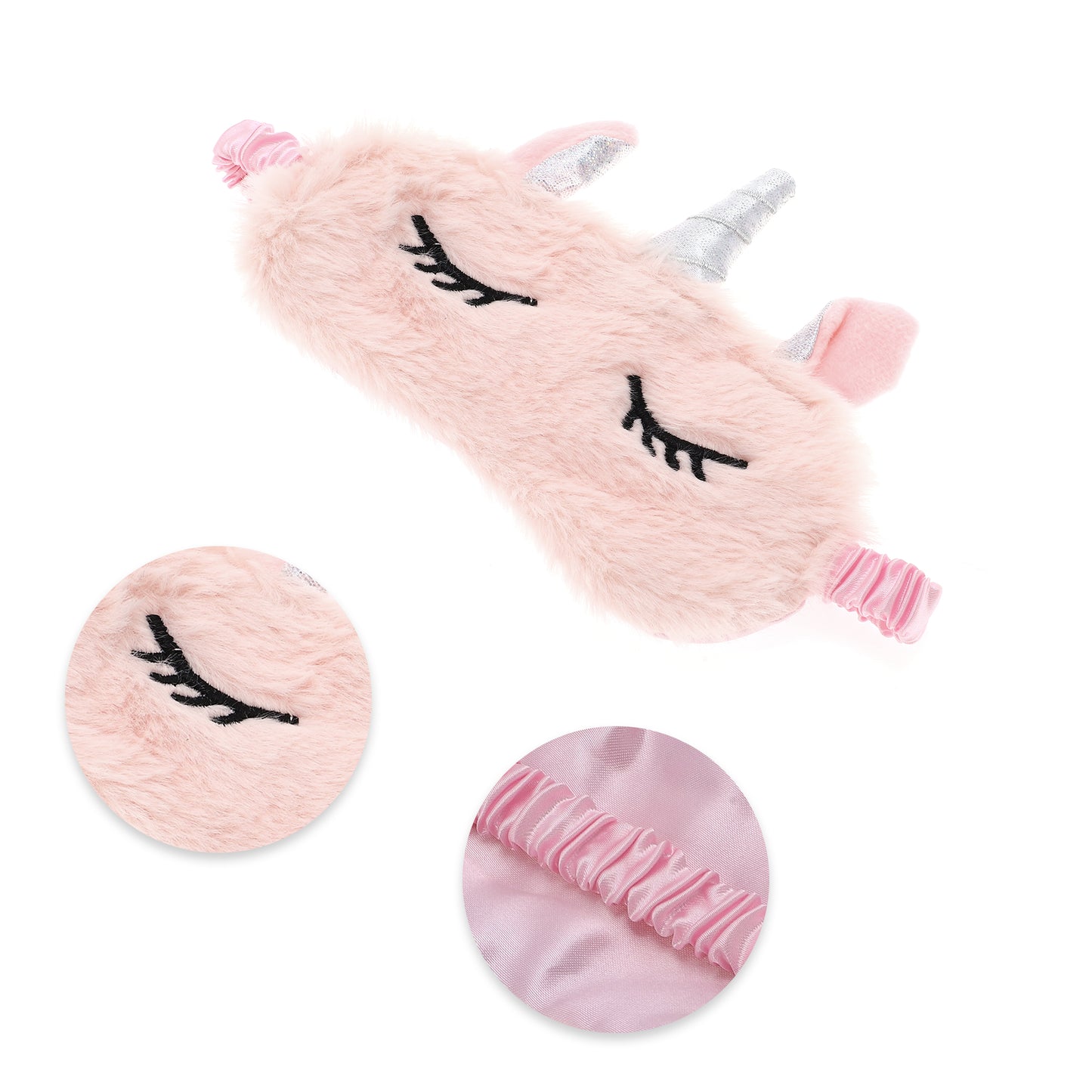 Cartoon Sleep Mask Soft Eye Shade Cover for Rest Pink