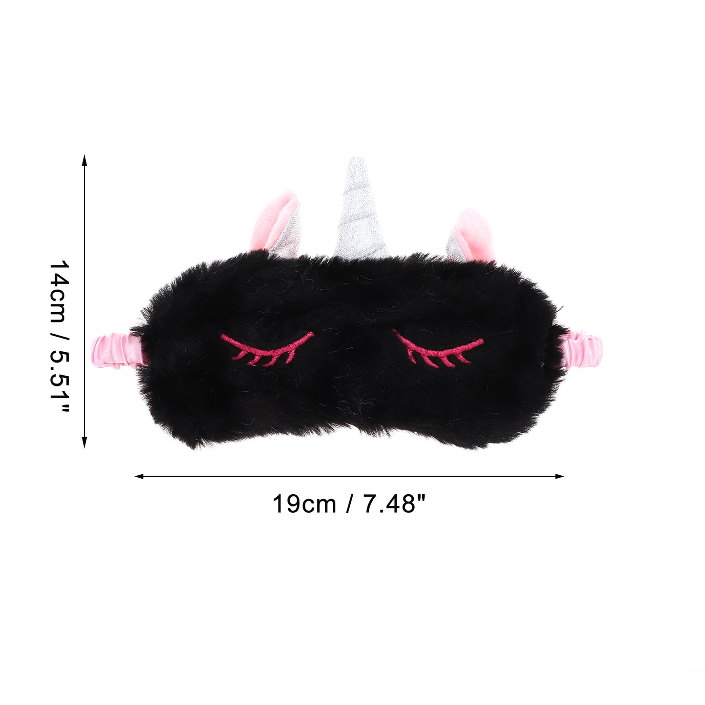 Cartoon Sleep Mask Soft Eye Shade Cover for Rest Black