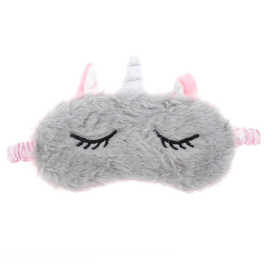 Cartoon Sleep Mask Soft Eye Shade Cover for Rest Gray