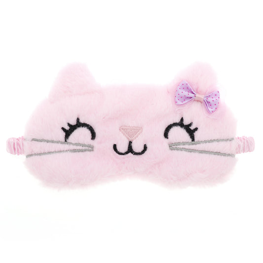 Cute Cat Cartoon Sleep Mask Eye Shade Cover for Rest Pink