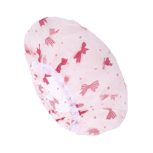 1 Pc Women's Comfortable Cute Shower Cap Pink
