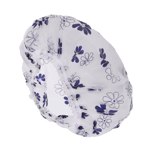 1 Pc Women's Lightweight Floral Shower Cap Purple