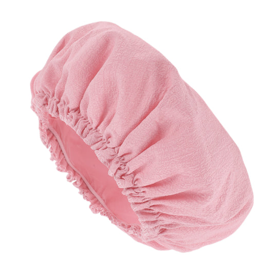 1 Pc Women's Lightweight Solid Bath Caps for Shower Pink