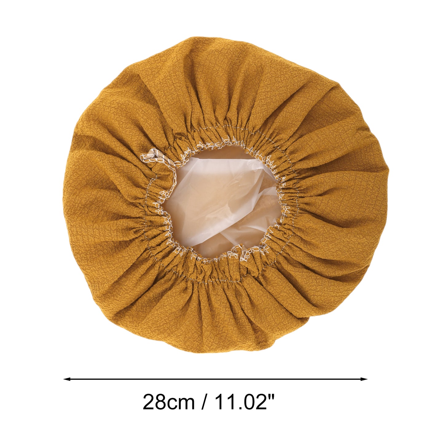 1 Pc Women's Lightweight Solid Bath Caps for Shower Yellow