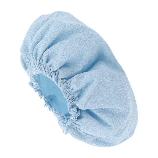 1 Pc Women's Lightweight Solid Bath Caps for Shower Light Blue