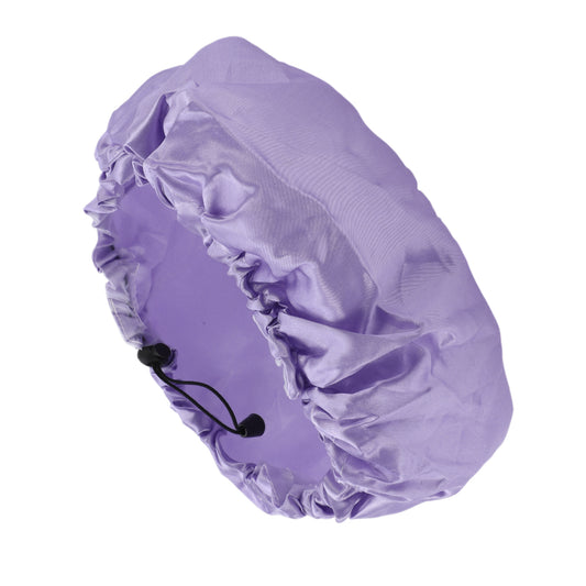 1 Pc Women Adjustable Bath Shower Cap for Bathroom Business Travel Purple