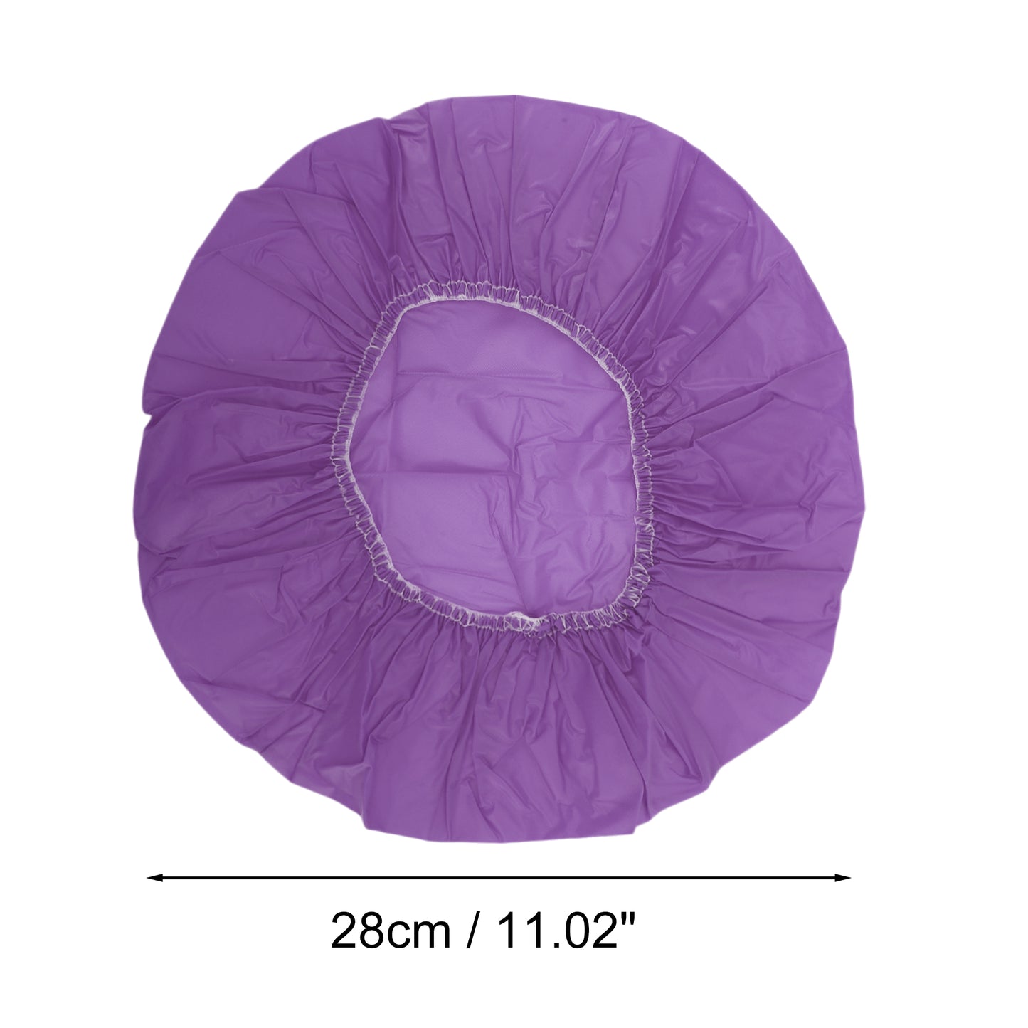 1 Pc Women PVC Solod Shower Cap for Bathroom Business Travel Purple