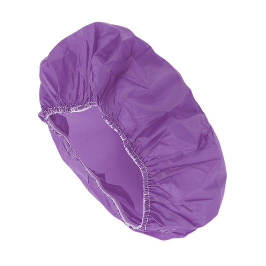 1 Pc Women PVC Solod Shower Cap for Bathroom Business Travel Purple
