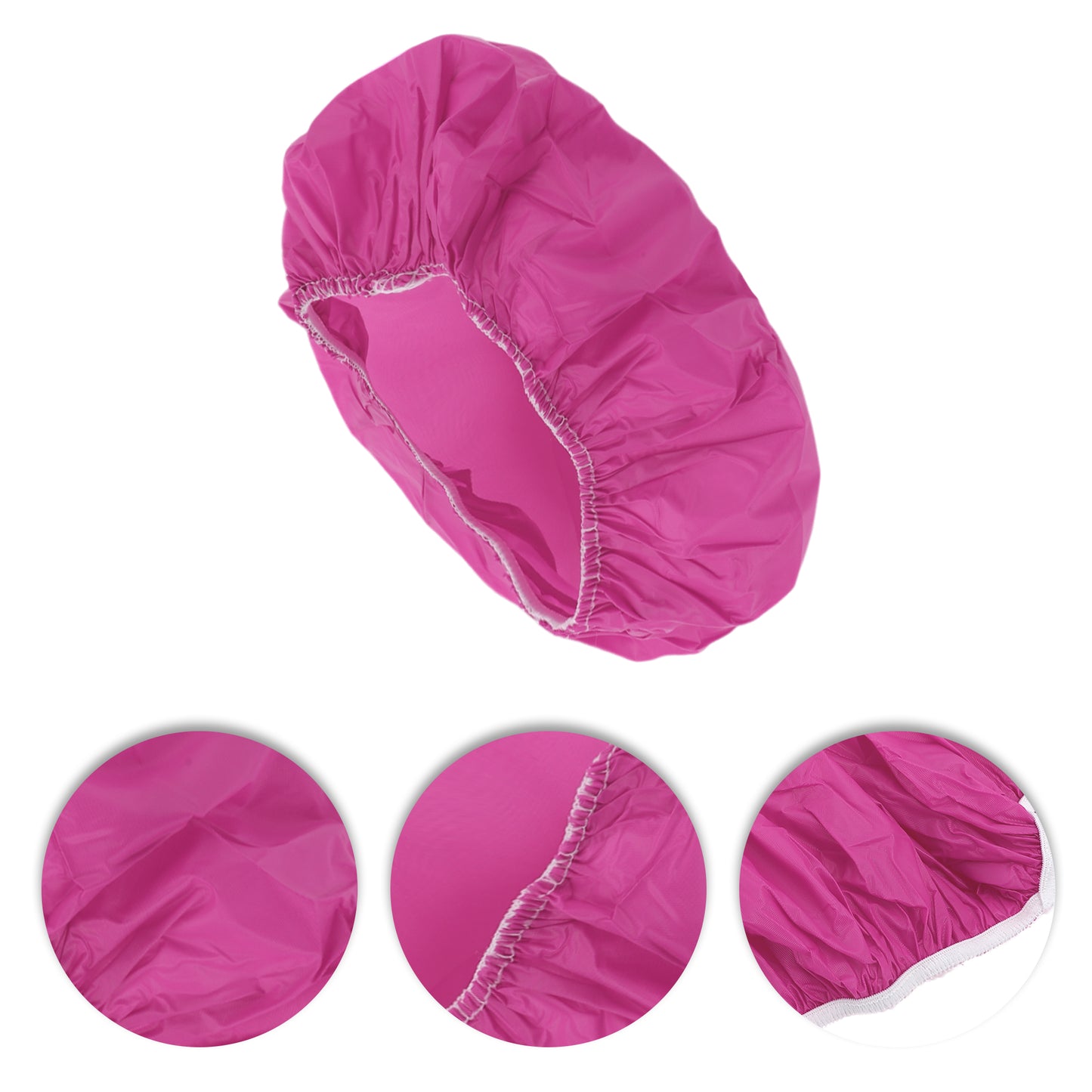 1 Pc Women PVC Solod Shower Cap for Bathroom Business Travel Rose Red