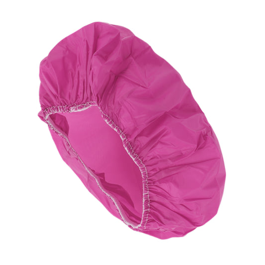 1 Pc Women PVC Solod Shower Cap for Bathroom Business Travel Rose Red