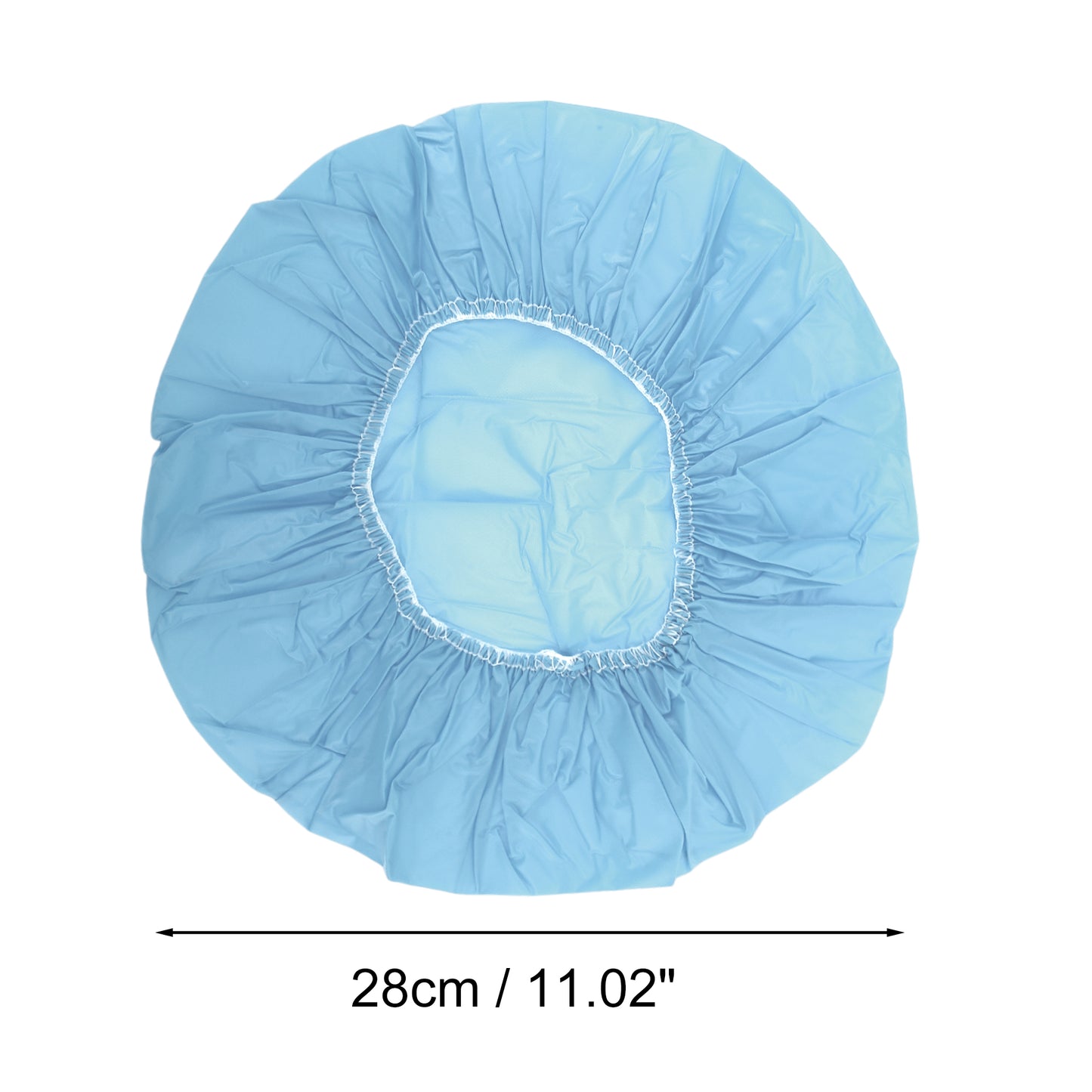 1 Pc Women PVC Solod Shower Cap for Bathroom Business Travel Blue