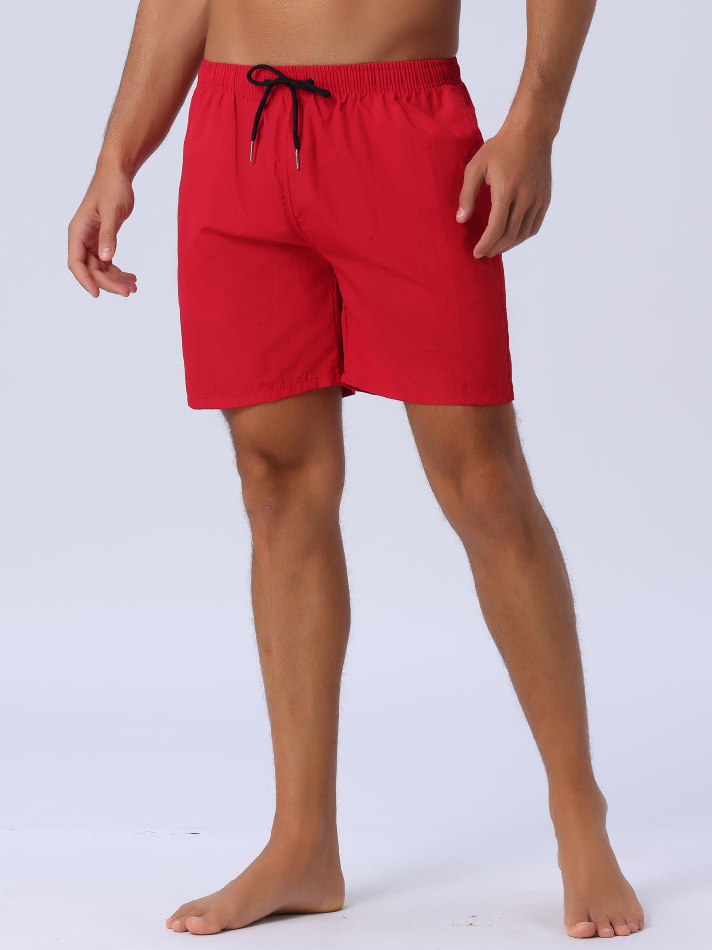 Men's Summer Colorful Elastic Waist Drawstring Surfing Board Shorts