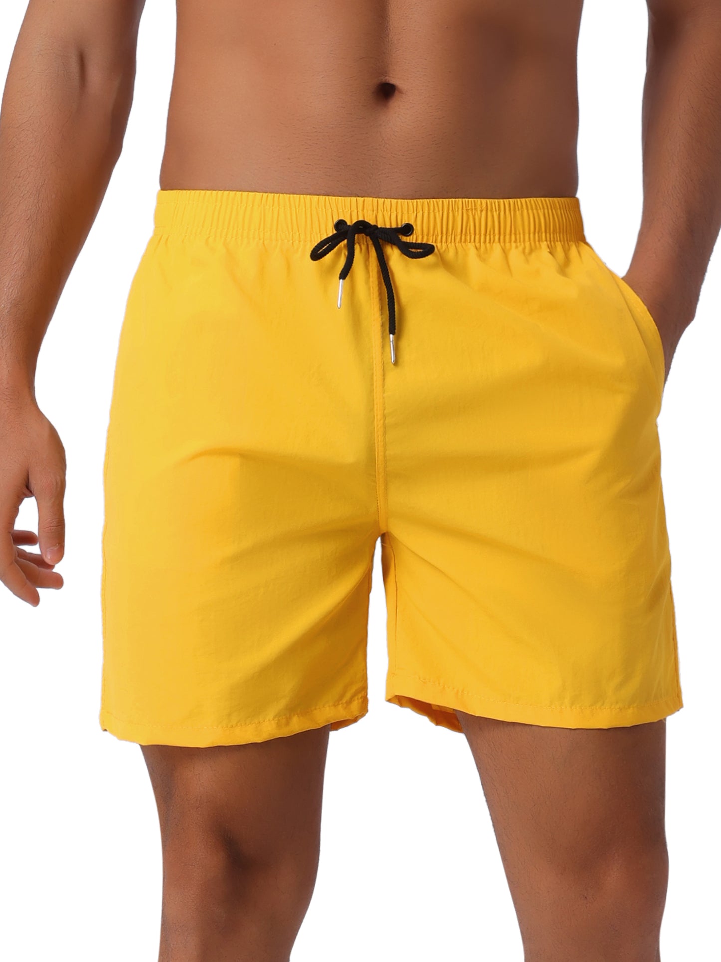 Men's Summer Colorful Elastic Waist Drawstring Surfing Board Shorts