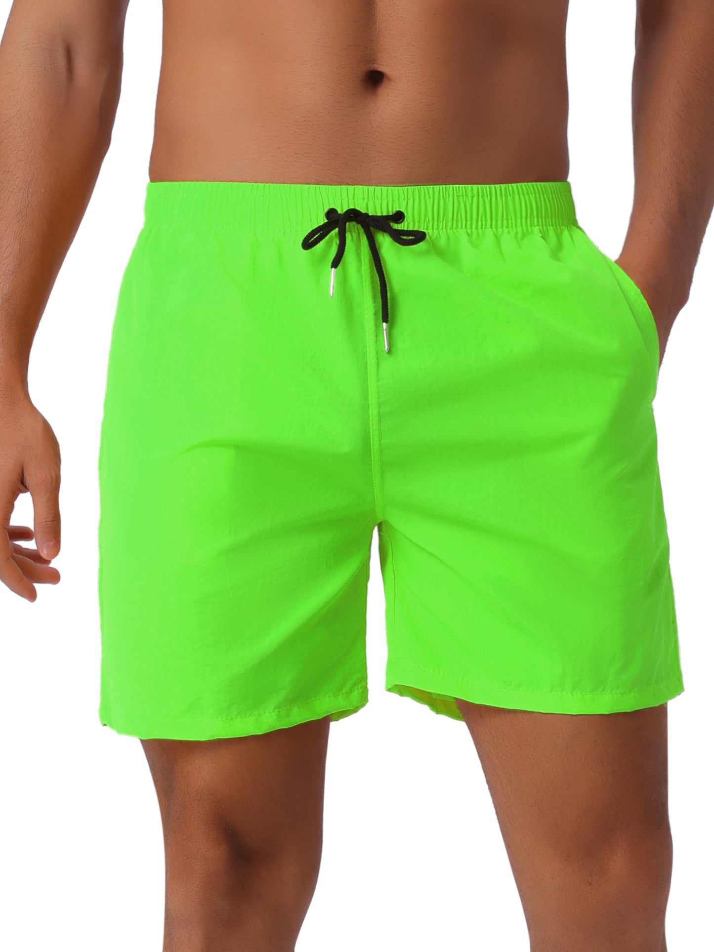 Men's Summer Colorful Elastic Waist Drawstring Surfing Board Shorts