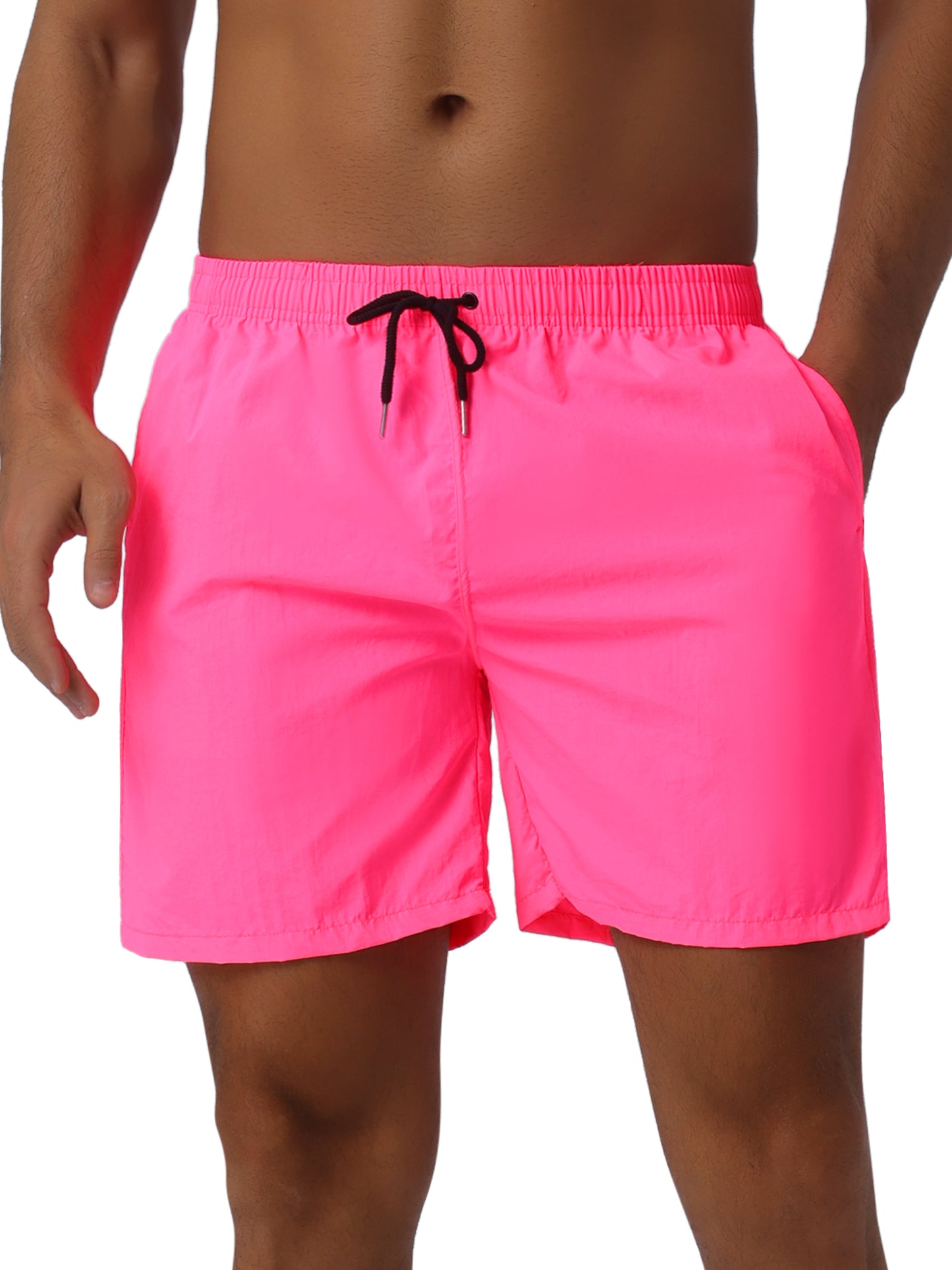 Men's Summer Colorful Elastic Waist Drawstring Surfing Board Shorts