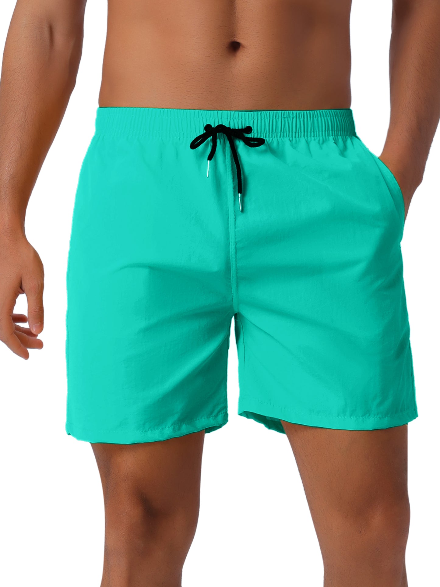 Men's Summer Colorful Elastic Waist Drawstring Surfing Board Shorts