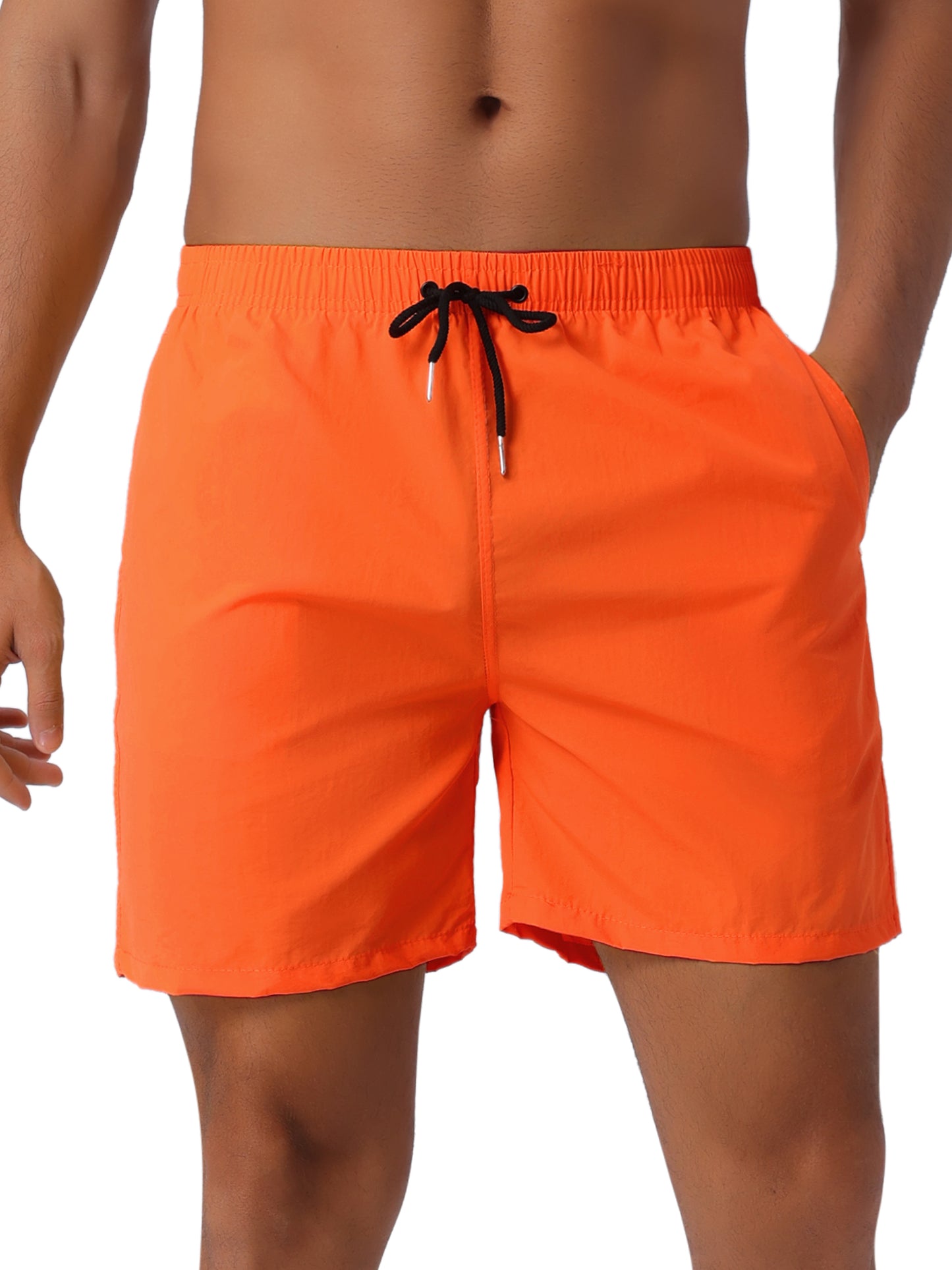 Men's Summer Colorful Elastic Waist Drawstring Surfing Board Shorts