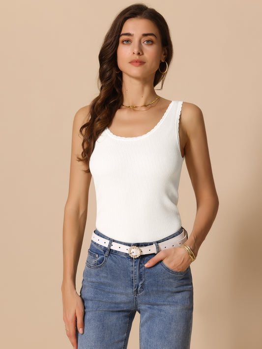 Camiseta básica informal de verano para mujer, ligera, con cuello redondo y punto acanalado