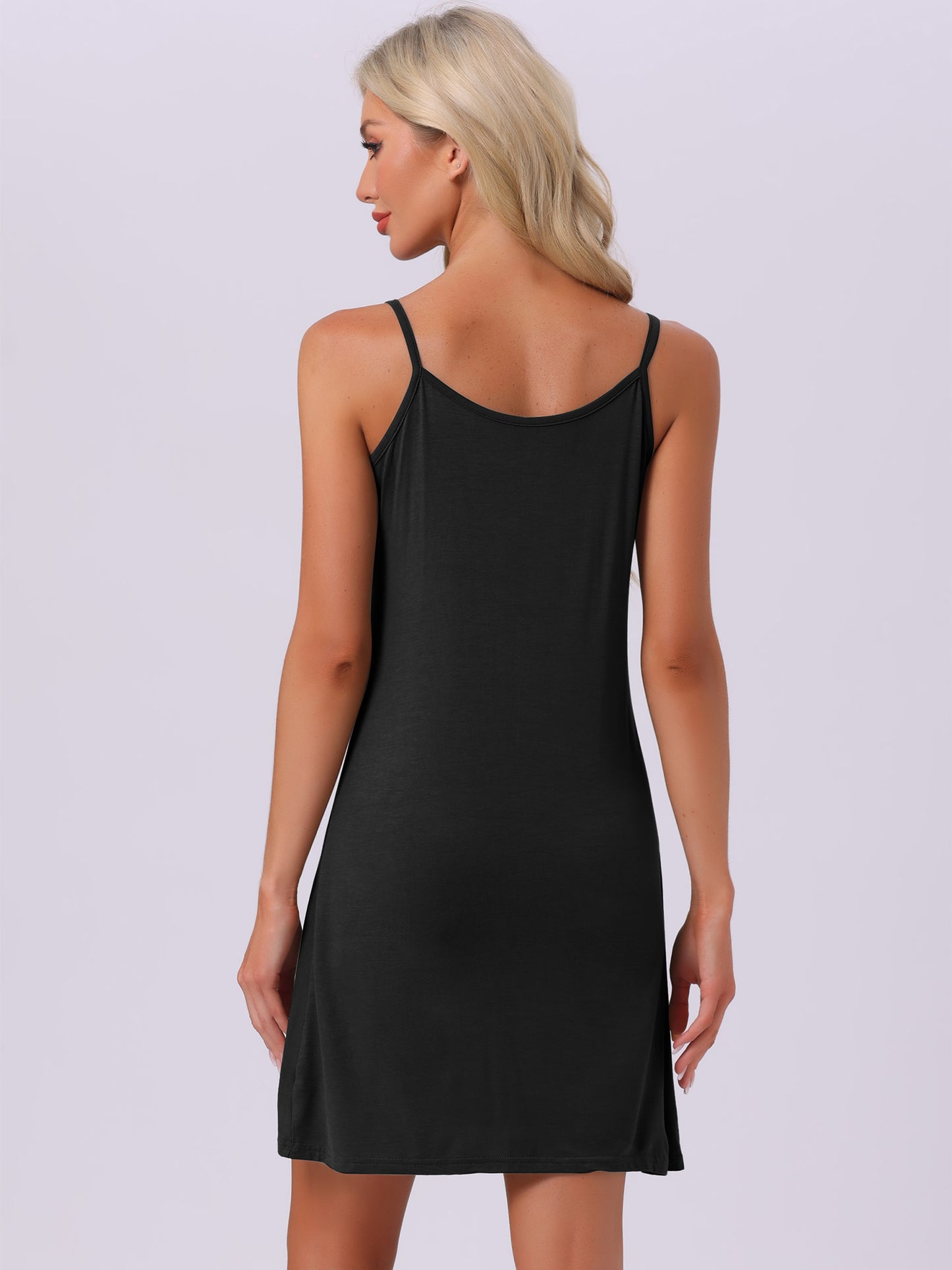 [PACK SALES] Women's 2 Pieces Modal Spaghetti-Strap Crewneck Nightgown Sleepwear