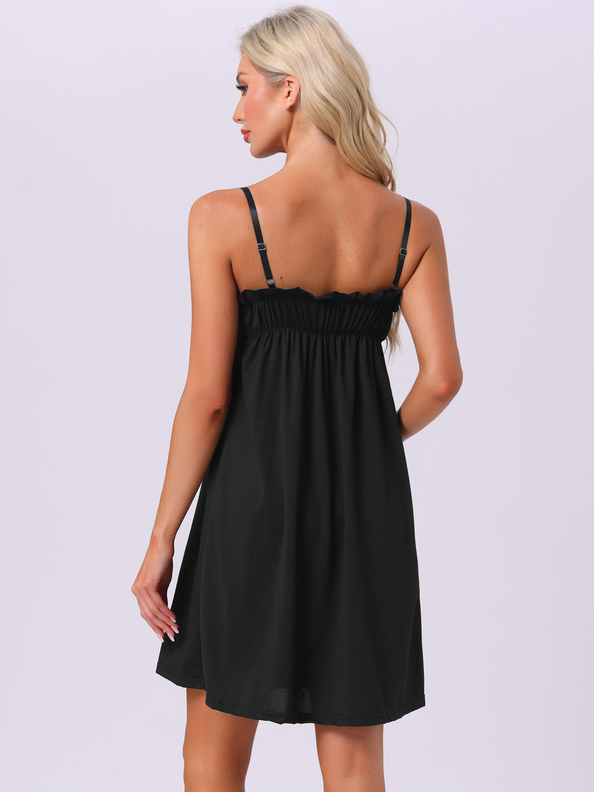 [PACK SALES] Women's Packs Lingerie Ruffle Sleeveless Nightgown V Neck Chemise Loungewear