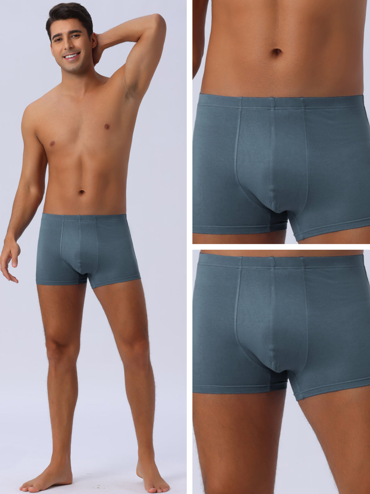 [PACK SALES] Men's 2 Pieces Underwear Regular Fit Solid Color Basic Boxer Briefs
