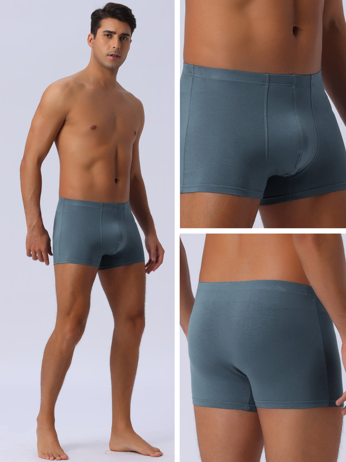 [PACK SALES] Men's 2 Pieces Underwear Regular Fit Solid Color Basic Boxer Briefs