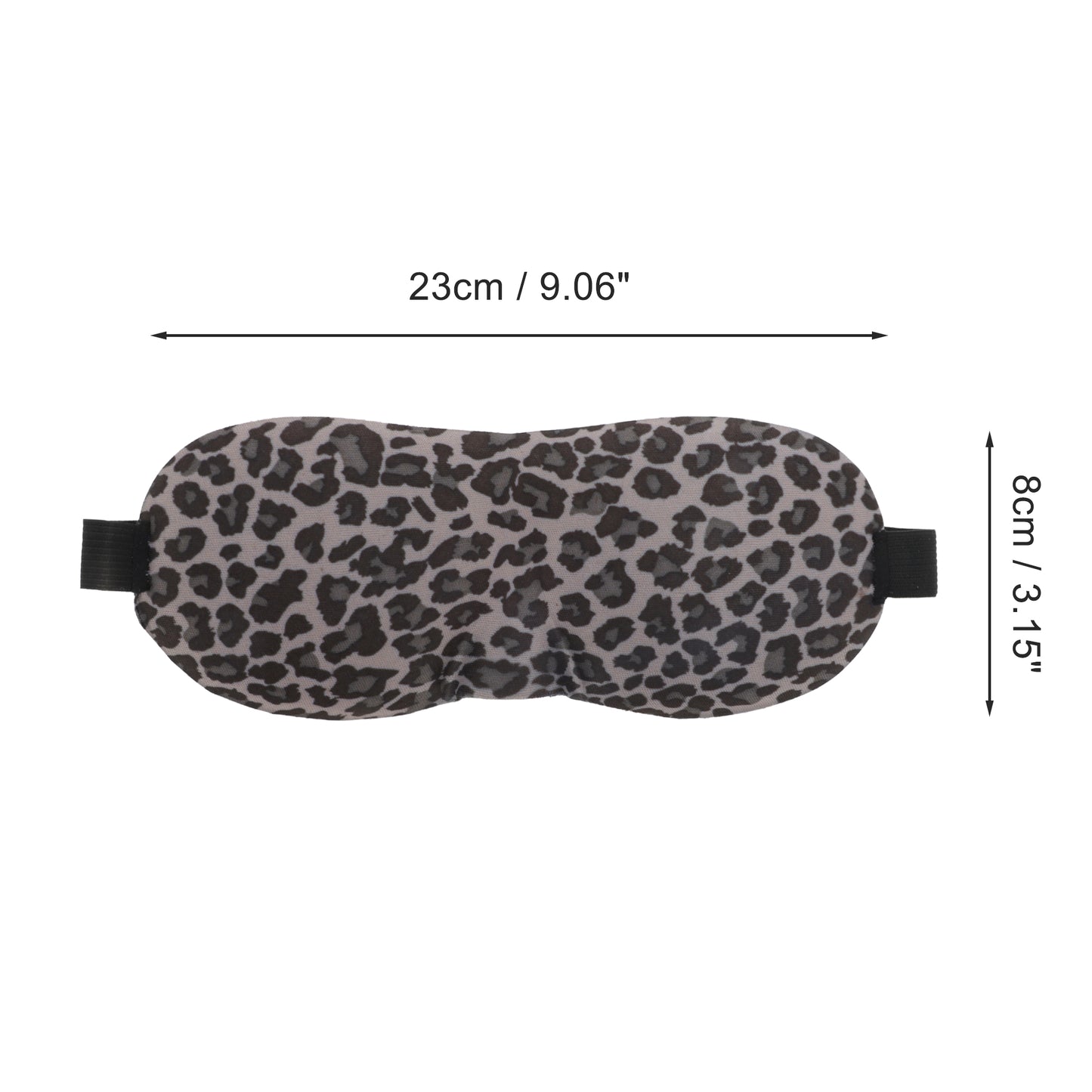 Leopard Print 3D Eye Mask for Rest for Travel Black