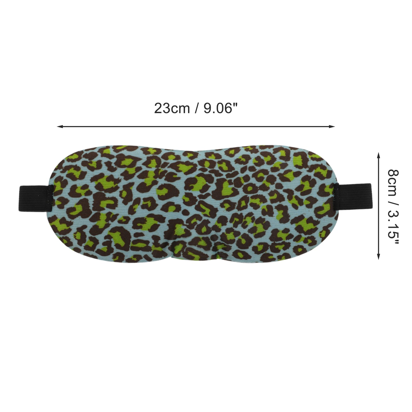 Leopard Print 3D Eye Mask for Rest for Travel Green