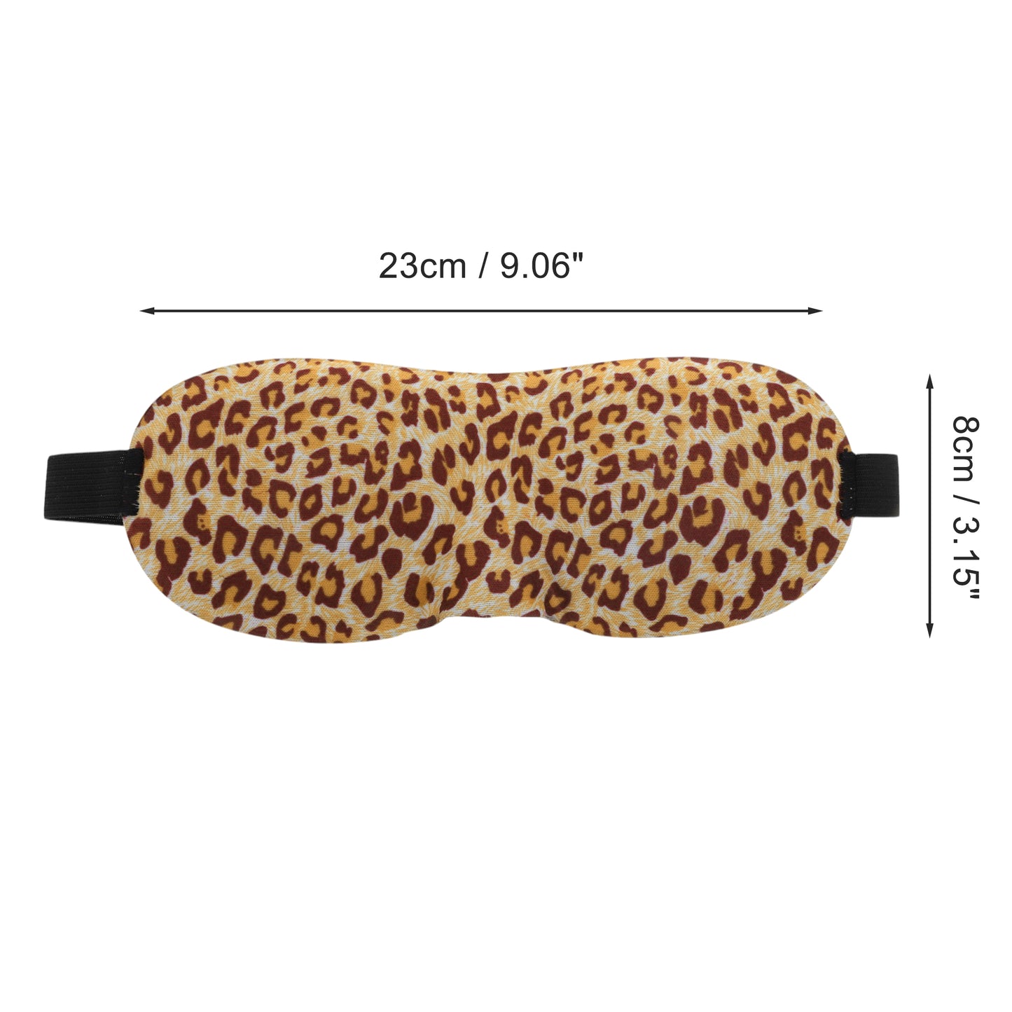 Leopard Print 3D Eye Mask for Rest for Travel Yellow