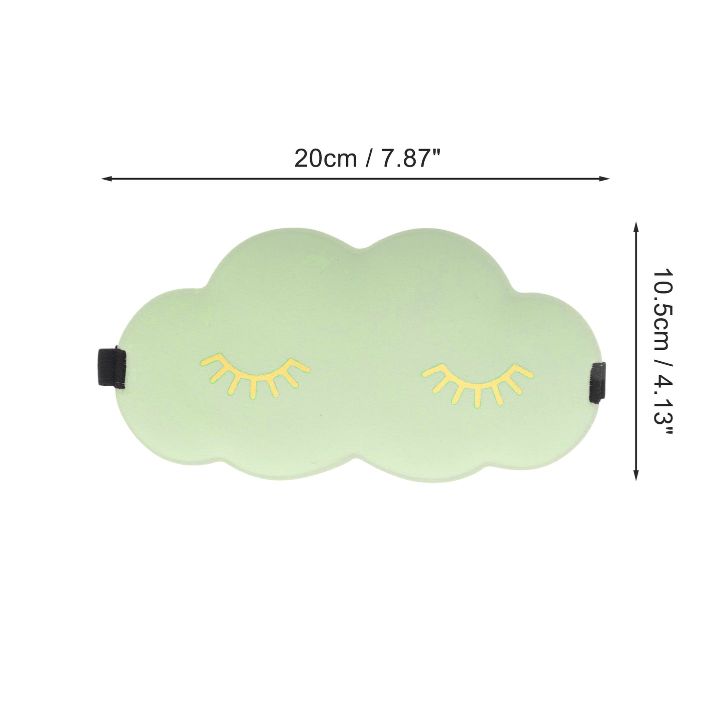 Cloud Shape Eye Mask Eyelash Pattern 3D Eye Mask Green