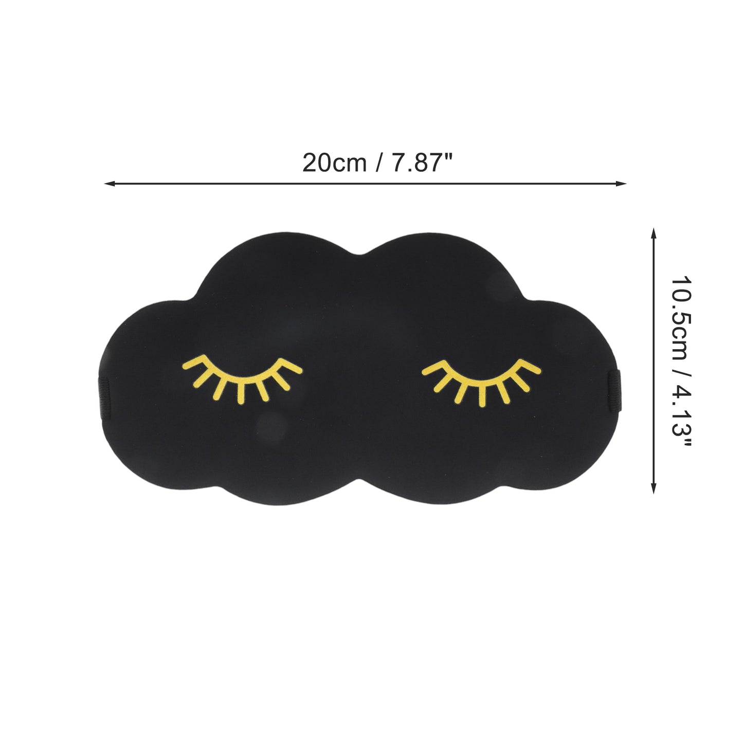 Cloud Shape Eye Mask Eyelash Pattern 3D Eye Mask Black