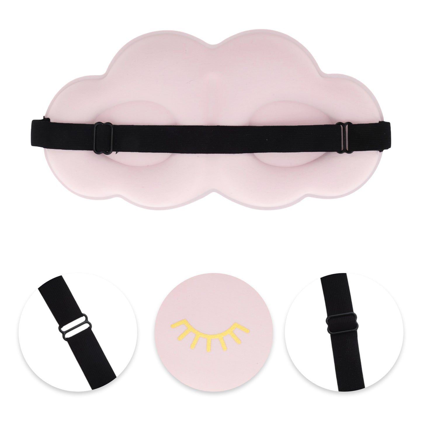 Cloud Shape Eye Mask Eyelash Pattern 3D Eye Mask Pink