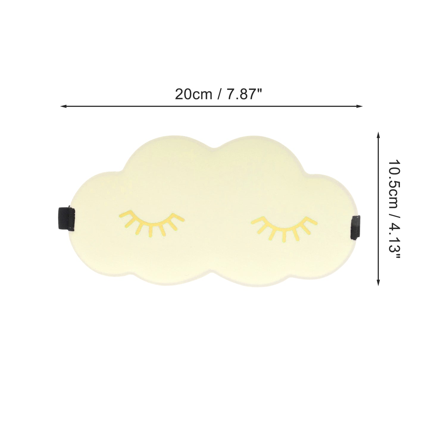 Cloud Shape Eye Mask Eyelash Pattern 3D Eye Mask Beige