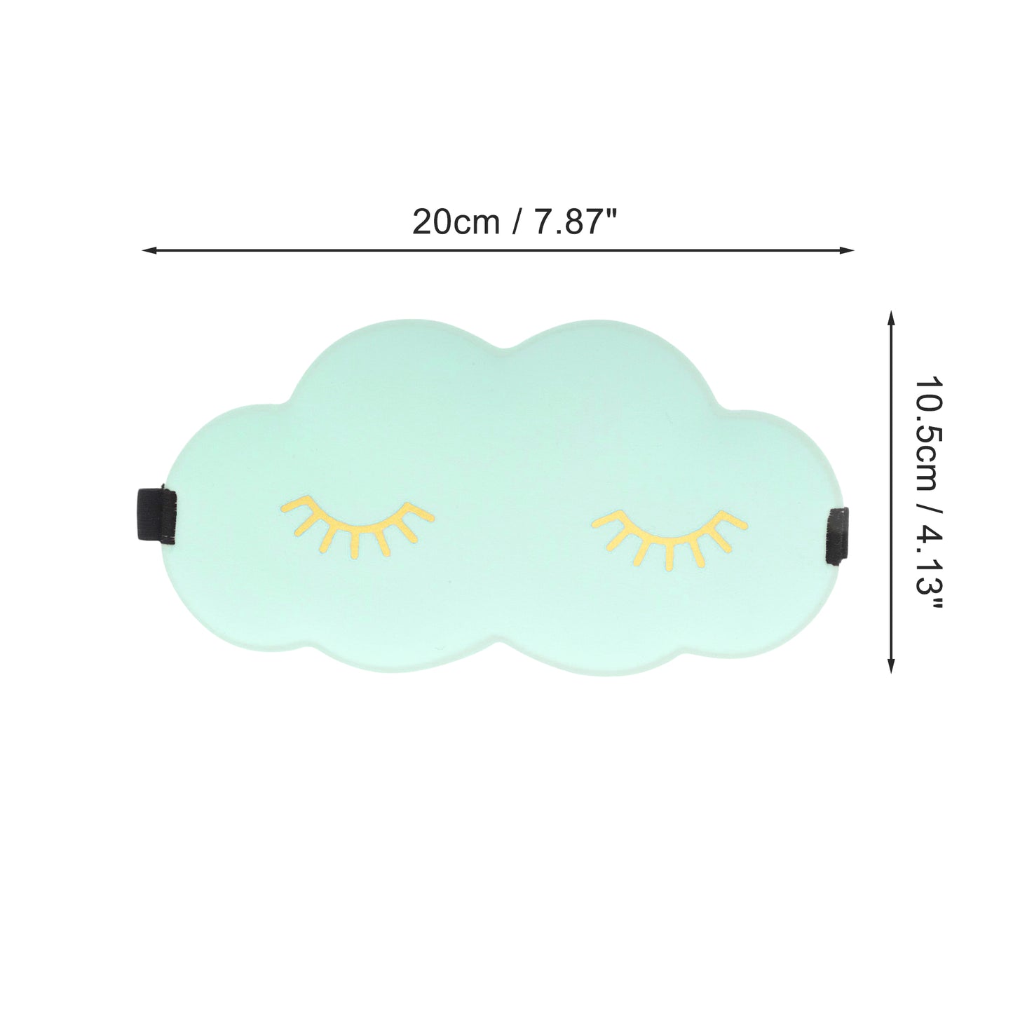 Cloud Shape Eye Mask Eyelash Pattern 3D Eye Mask Blue