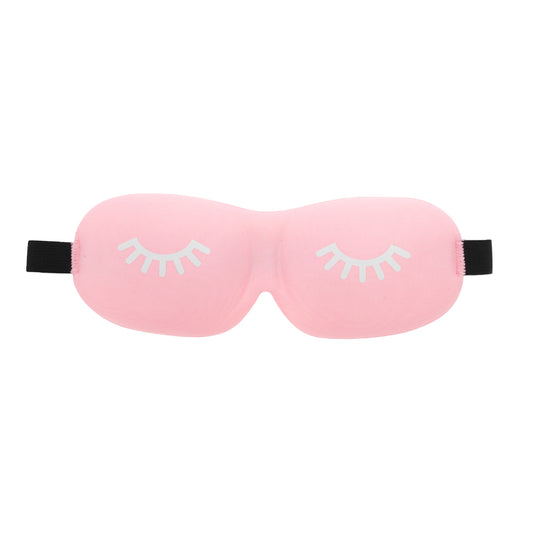 Eyelash Pattern 3D Eye Mask for Rest for Travel Pink