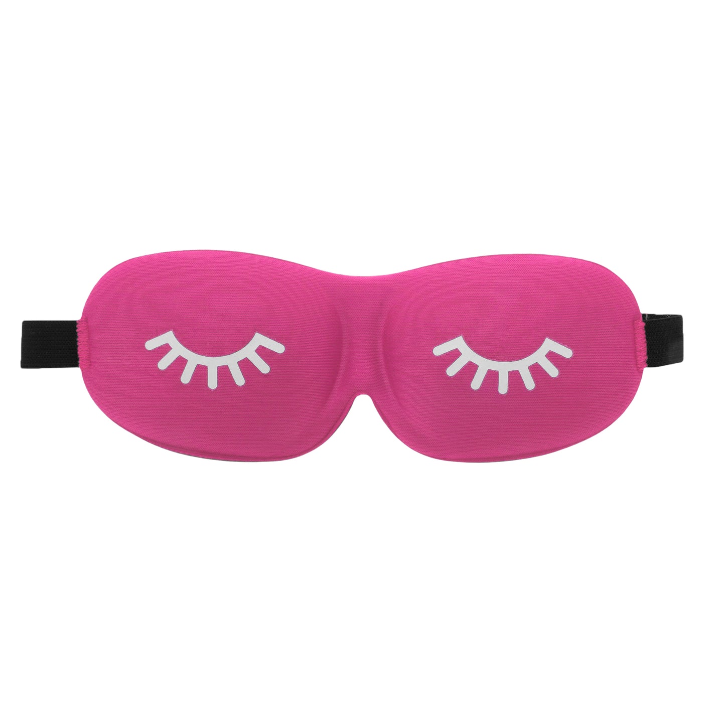 Eyelash Pattern 3D Eye Mask for Rest for Travel Rose Red