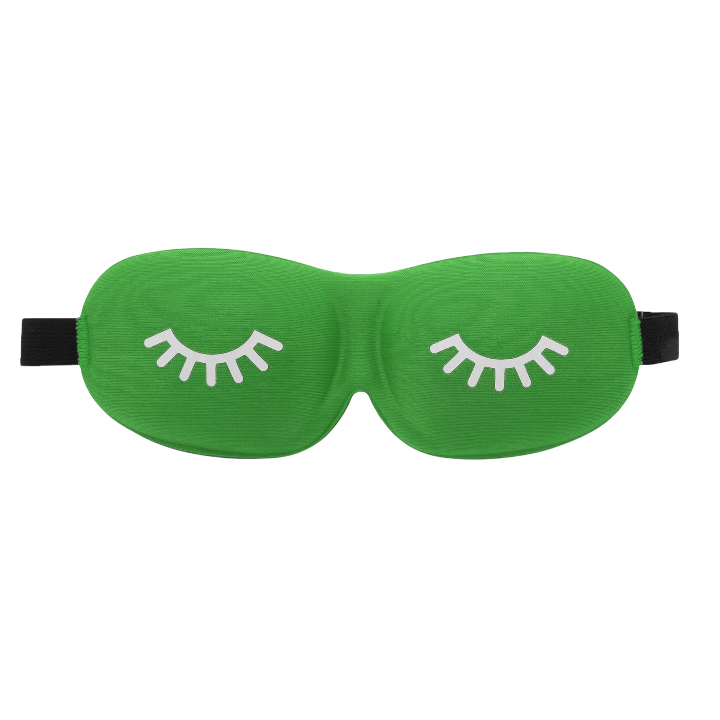 Eyelash Pattern 3D Eye Mask for Rest for Travel Green