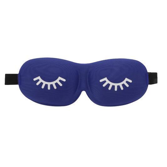 Eyelash Pattern 3D Eye Mask for Rest for Travel Dark Blue