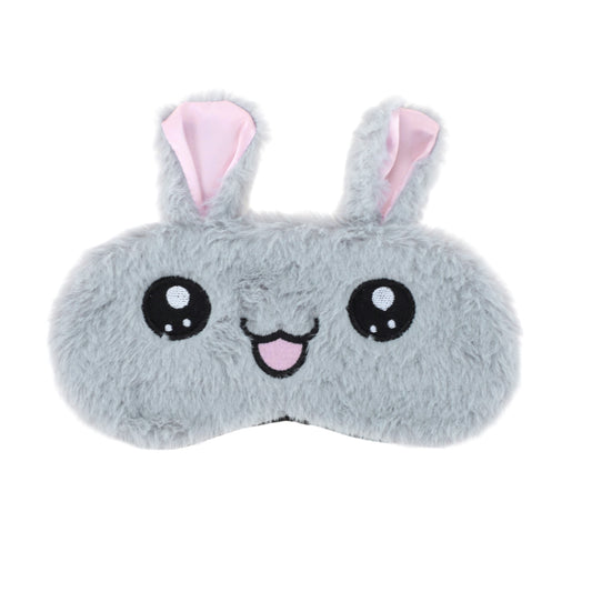 Cartoon Rabbit Eye Mask for Rest for Travel Gray