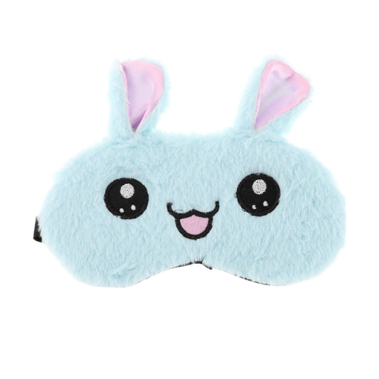 Cartoon Rabbit Eye Mask for Rest for Travel Blue