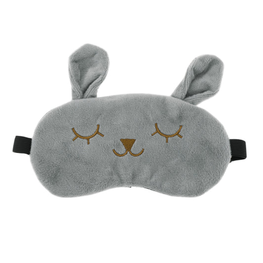 Adjustable Cartoon Rabbit Eye Mask for Travel for Office Gray