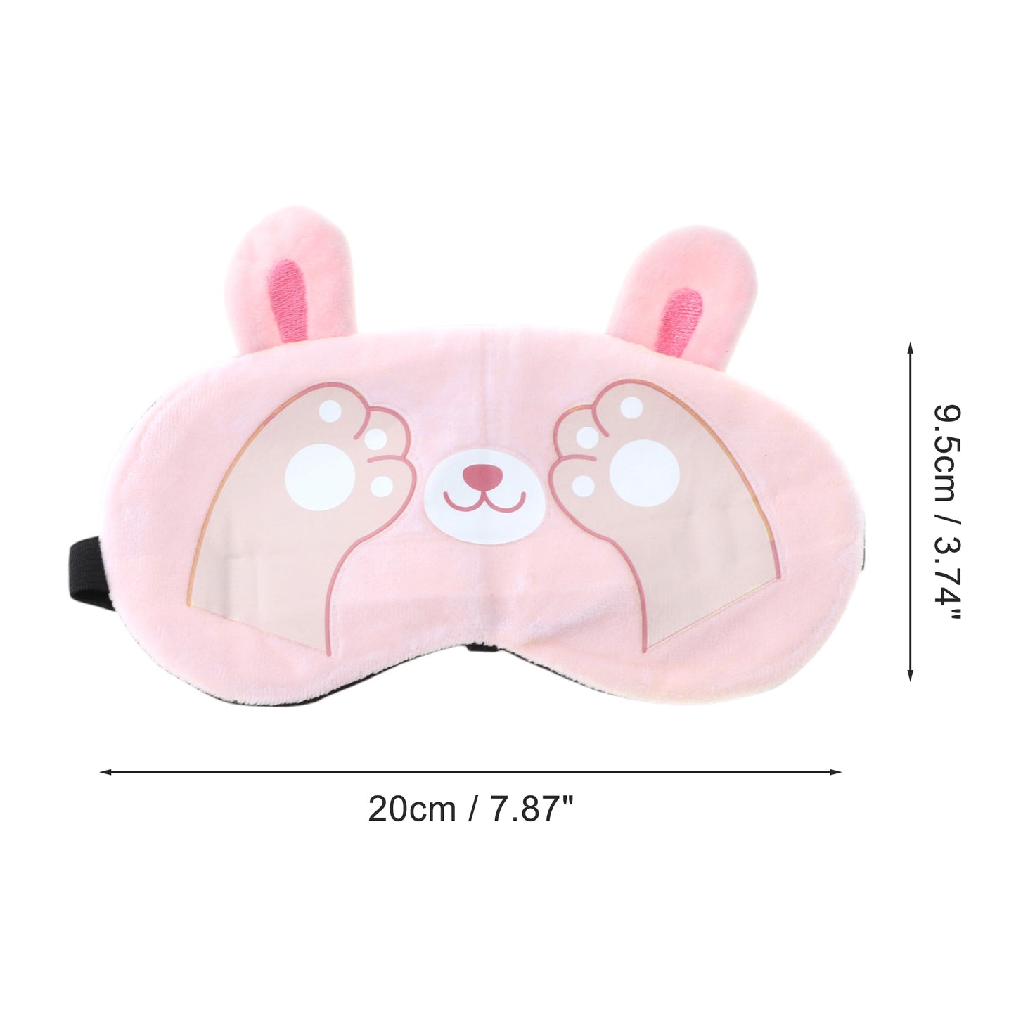 Cartoon Cat Paw Eye Mask Cute Eye Cover for Travel for Office Pink