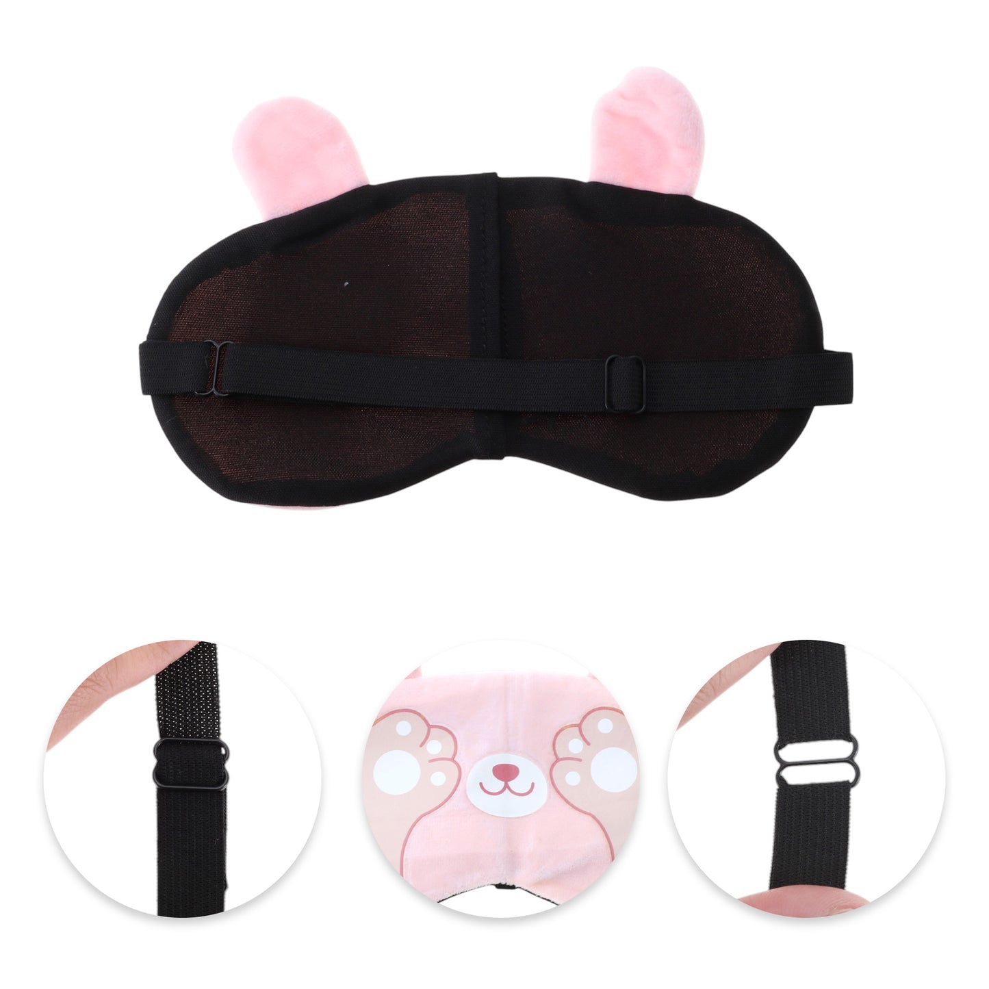 Cartoon Cat Paw Eye Mask Cute Eye Cover for Travel for Office Pink