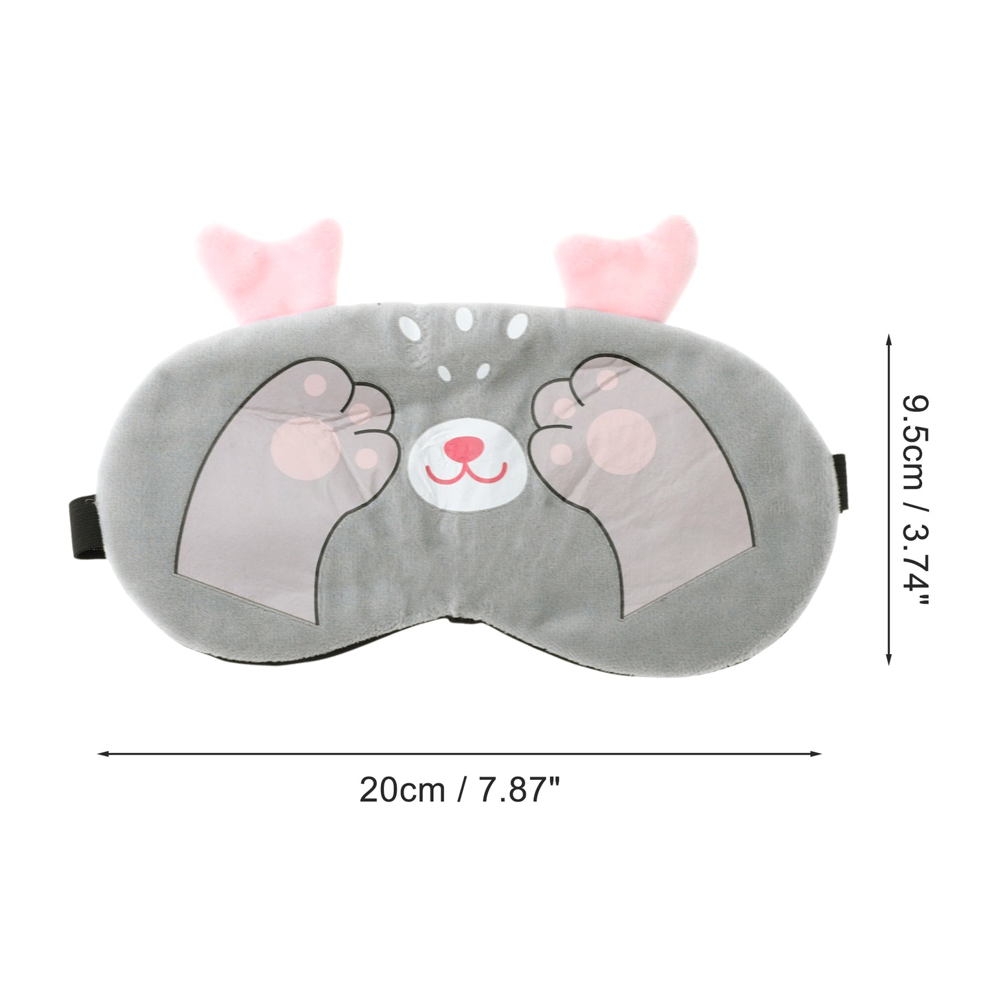 Cartoon Cat Paw Eye Mask Cute Eye Cover for Travel for Office Gray