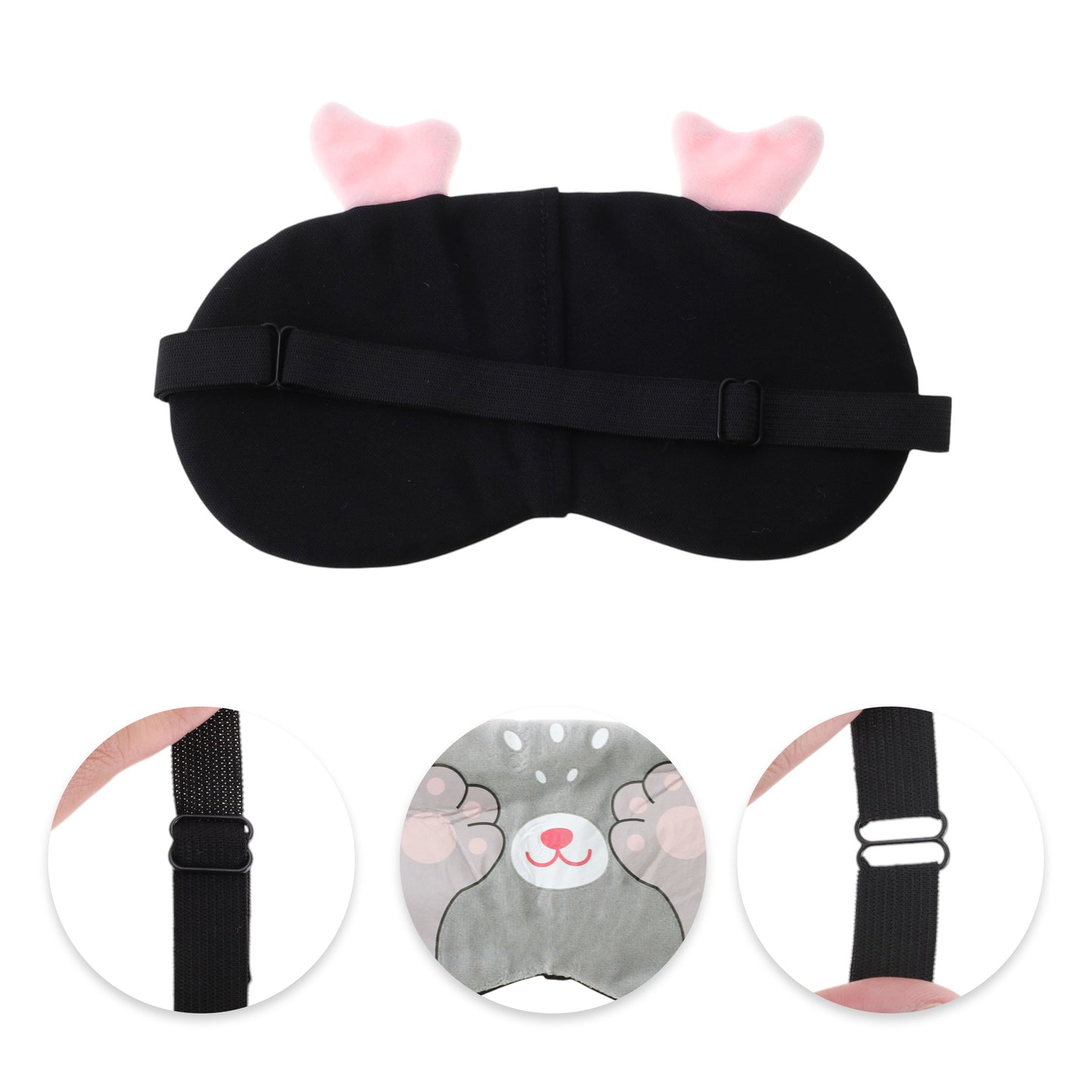 Cartoon Cat Paw Eye Mask Cute Eye Cover for Travel for Office Gray
